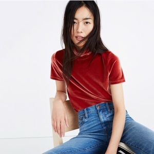 NWT Madewell velvet top